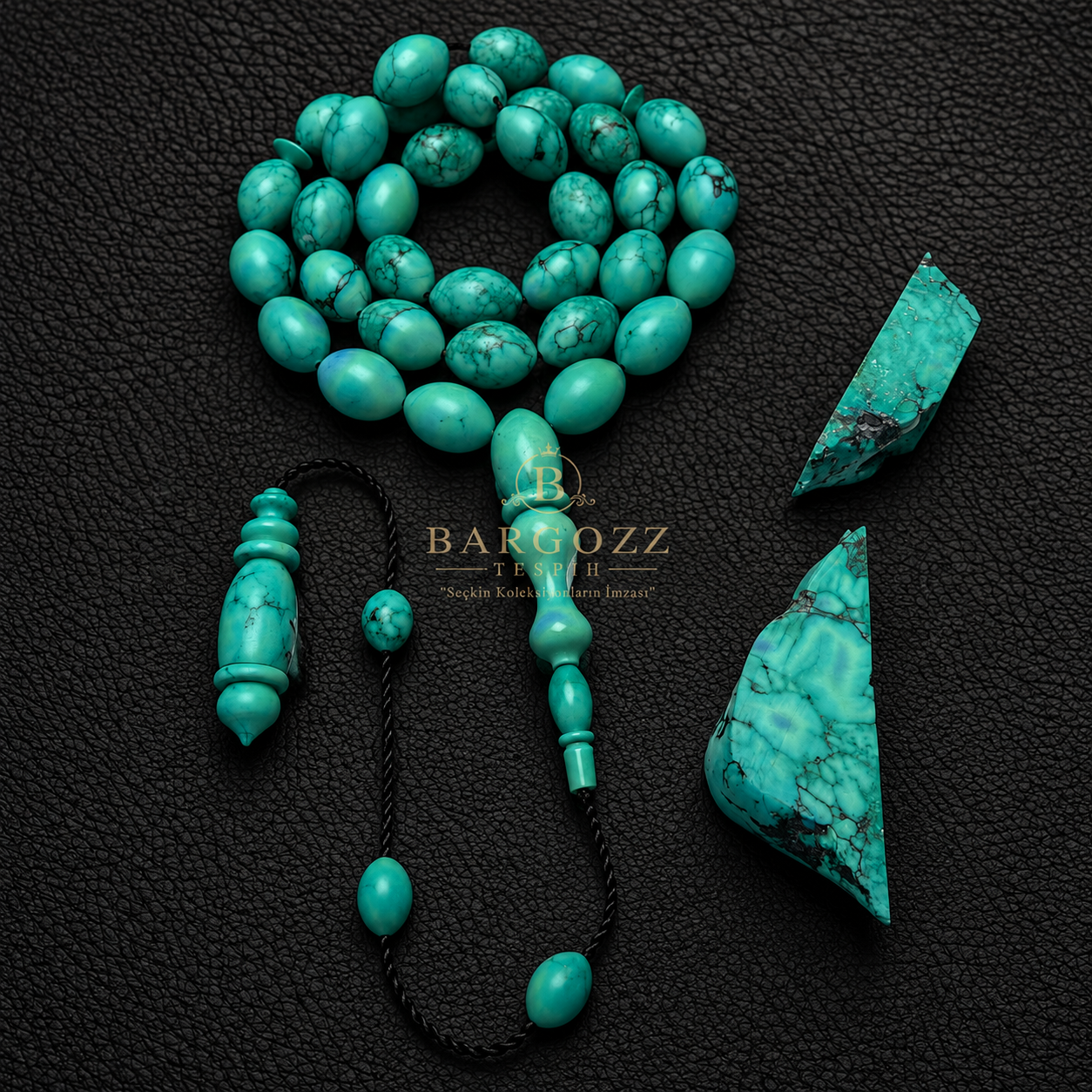 Natural Arizona Firuze Taşı Tespih ( Turquoise) görsel 1