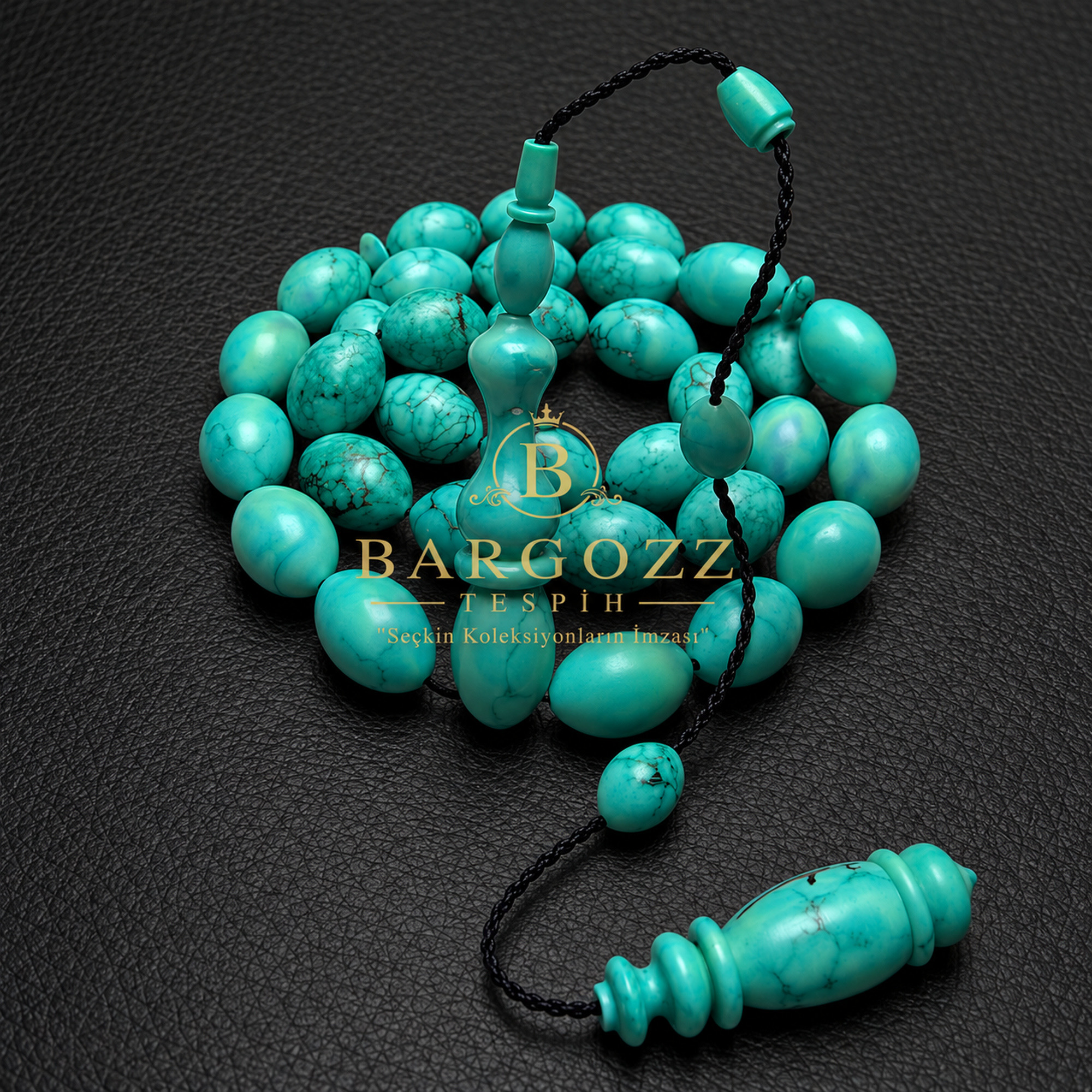 Natural Arizona Firuze Taşı Tespih ( Turquoise) görsel 2