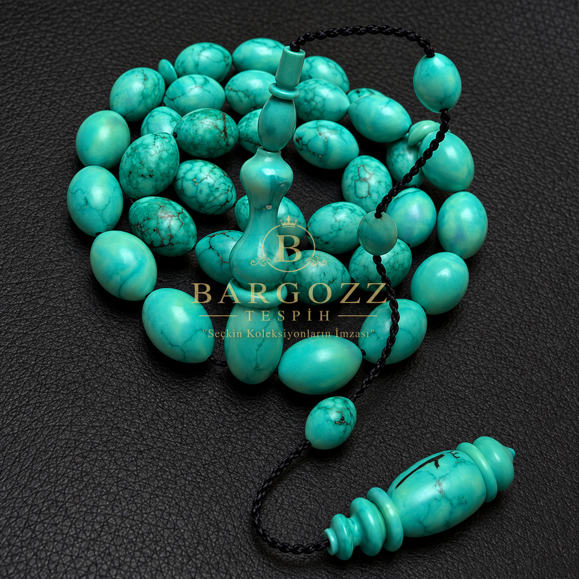 Natural Arizona Firuze Taşı Tespih ( Turquoise) görsel 3
